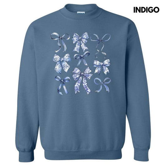 Blue Bow Coquette Collage Sweatshirt 'NLB'