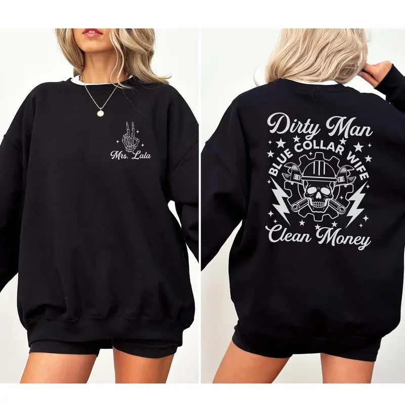 Blue Collar Wives Club Shirt Blue Collar Shirt Blue Collar Wife Sweatshirt Funny Blue Collar Shirt Funny Wife Gifts...