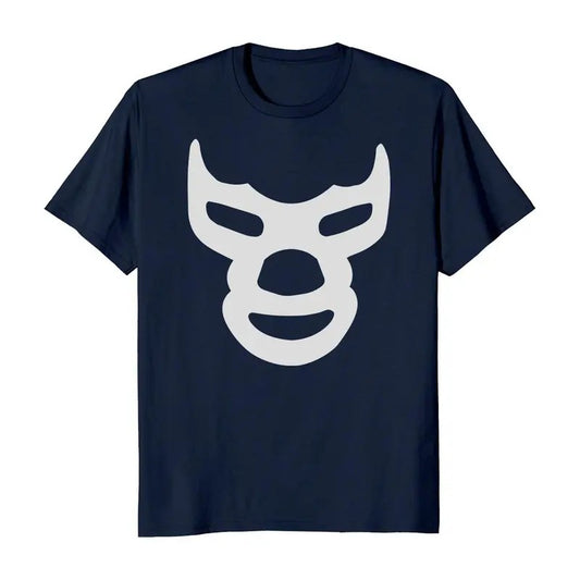 Blue Demon Lucha Libre Mexicana Wrestler Men's T-Shirt Casual Crewneck