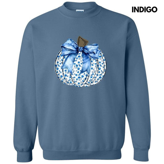 Blue Floral Pumpkin Sweatshirt 'NLB'