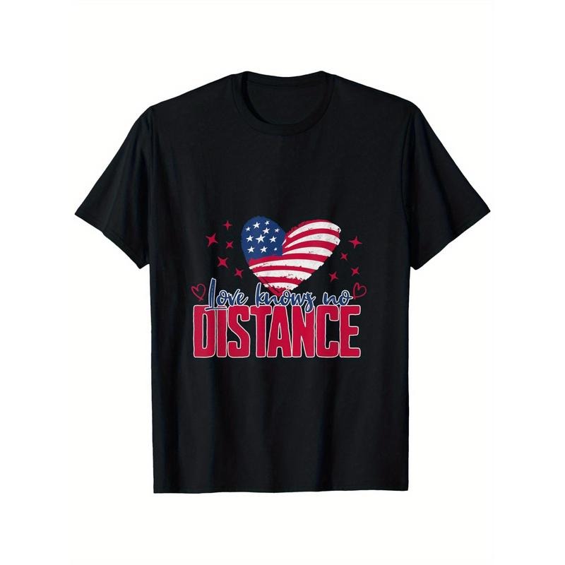Love Knows TNF Distance Military Family Support T-Shirt