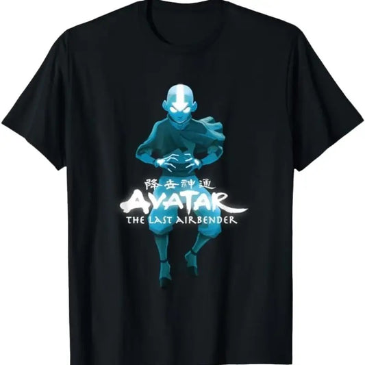 Blue Monochromatic Aang The Last Airbender T-Shirt Menswear Top Underwear Streetwear