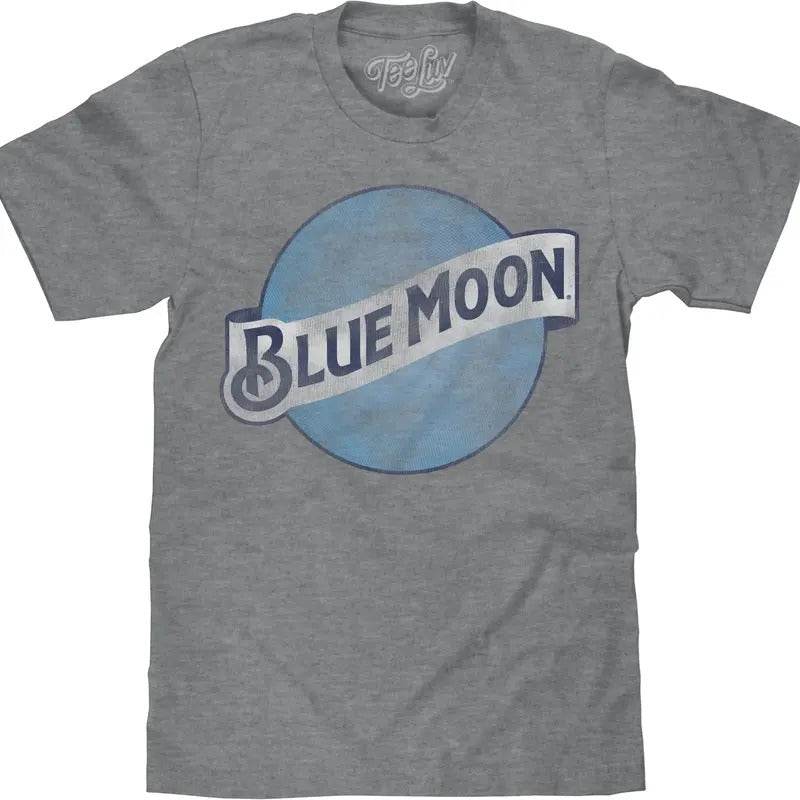 Blue Moon Color Logo Big & Tall T-Shirt - Gray