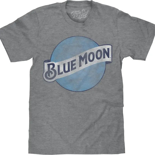 Blue Moon Color Logo Big & Tall T-Shirt - Gray