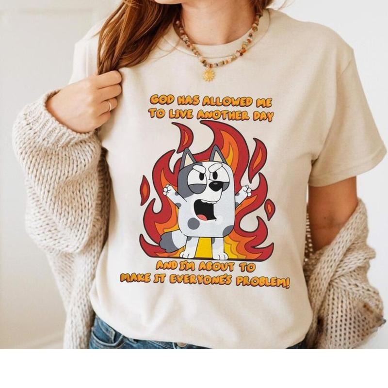 Blue Muffin Emotions T-Shirt DRG, Blue Dog Family T-Shirt DRG, Muffin Madness T-Shirt DRG, Blue Dog Cartoon T-Shirt, Blue Dog Birthday Party T-Shirt