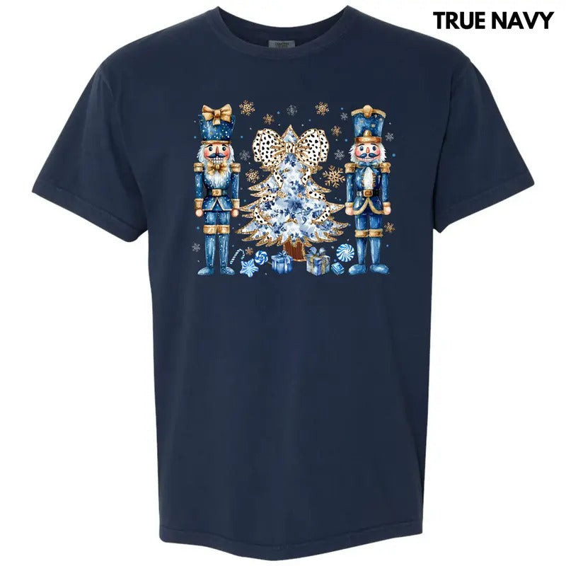 Blue Nutcracker Holiday Comfort Colors T-Shirt 'NLB' Hoodie, Sweatshirt | DripVista.com
