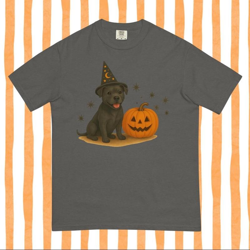 Blue Pitbull Witchy Dog Comfort Colors shirt