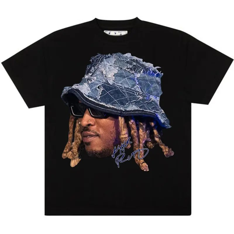 Bluee Futureee Big Face Vintage Graphic Tee Hoodie, Sweatshirt | DripVista.com