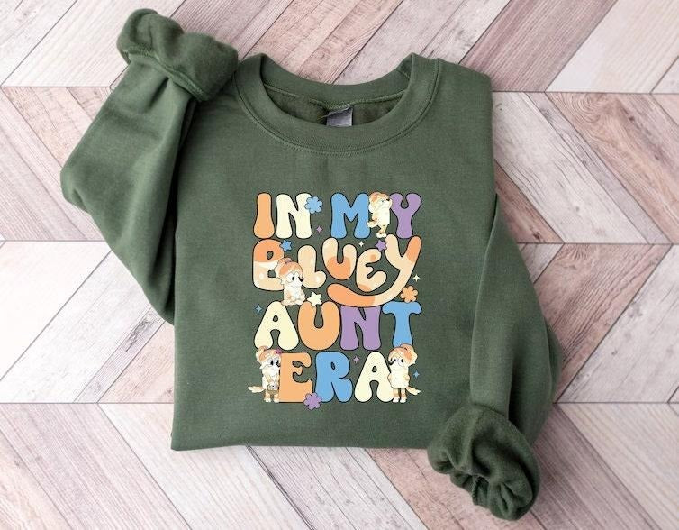 Bluey Aunt Era Shirt, Bluey Family Shirt, Bluey  sweater Hoodie, Sweatshirt | DripVista.com