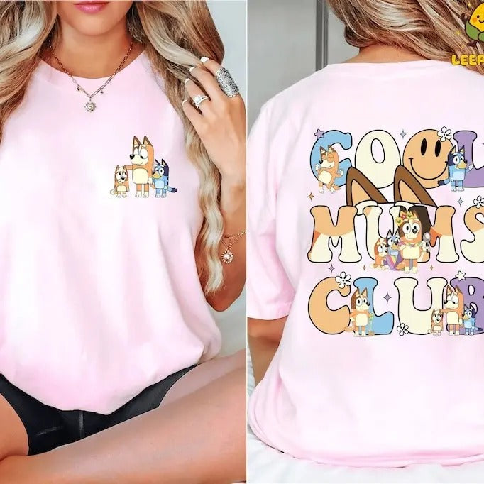 Bluey Cool Mom Club Shirt, Bluey Mum Shirts, Chilli Heeler Shirts, Bluey Birthday Shirt, Bluey Chilli Heeler Shirt, Bluey Mum Gift