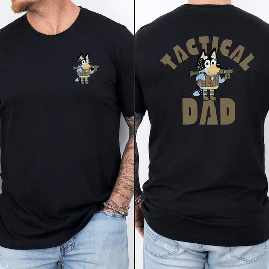 Bluey Dad Shirt - Military Dad - Gift for Toddler Dad - Bluey Shirt Dad - Bluey Shirt Adult - First Time Dad Gift - First Fathers Day Gift