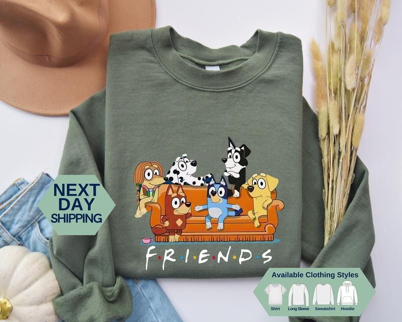 Bluey Family Shirt, Bluey Cartoon Shirt, Bluey Birthday Party  sweater Hoodie, Sweatshirt | DripVista.com