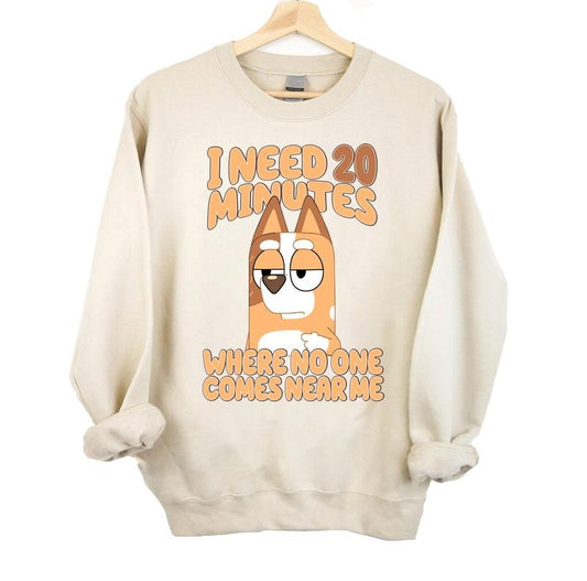 Bluey Need 20 Minutes Shirt | Bluey Dad | Chilli Mom Shirt |Bluey Gift | Bluey Mum Shirt | Bluey Shirts Menswear Hoodie Sweaters Tops