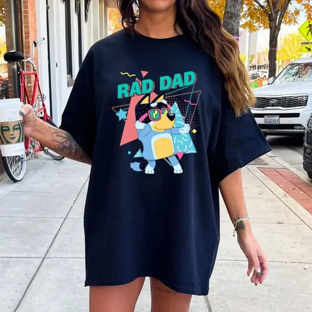 Bluey Rad Dad Shirt, Bluey Bingo Family TShirt, Bluey Bandit Rad Dad Shirt, Bluey Dad, Bluey Family Shirt, Cool Dad Club...