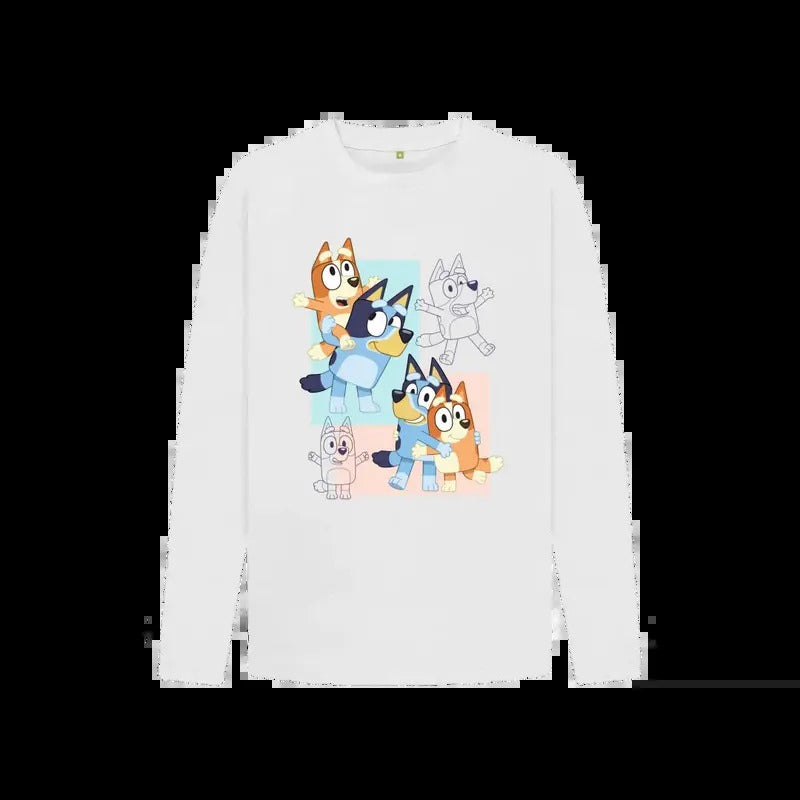 Bluey and Bingo Long Sleeve T-shirt Hoodie, Sweatshirt | DripVista.com
