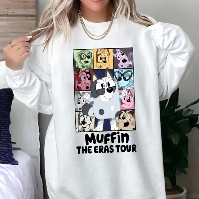Blueyy Muffin Eras Tour Shirt, Muffin Bluey Shirt, Muffin T-Shirt, Sweatshirt, Hoodie, Muffin, Bluey Shirt | DripVista.com