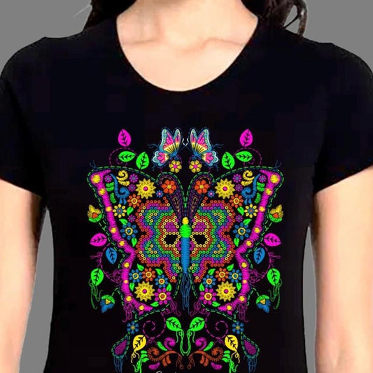 Blusa para mujer de mariposa Cotton