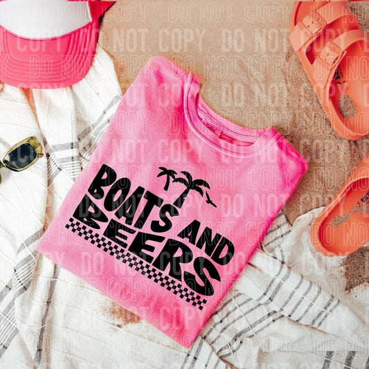 Boats and Drinks DTF Transfers - THIS IS NOT A SHIRT