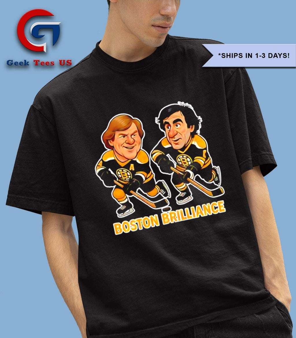 Bobby Orr and Phil Esposito Boston Brilliance Hockey caricatures shirt