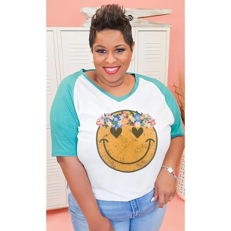 Boho Smiley V-Neck T-Shirts, Hoodie, Sweatshirt | DripVista.com