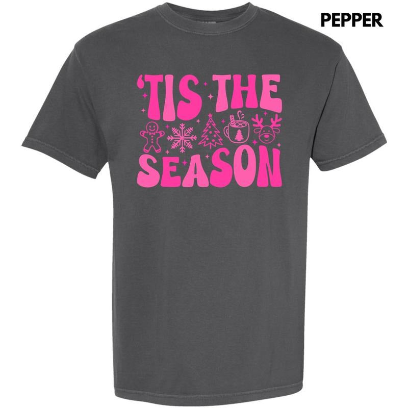 Bold Tis The Season Pink Comfort Colors T-Shirt 'NLB' Hoodie, Sweatshirt | DripVista.com