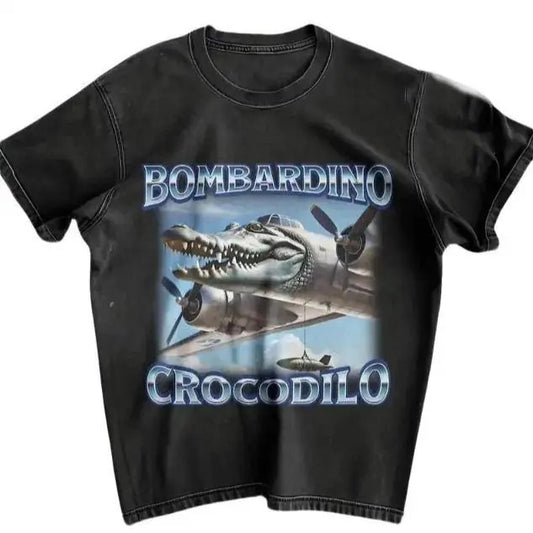 Bombardino Crocodilo Funny BrainRot T-shirt, Italian Brainrot Animals Meme shirt, Crocodile Tee, Trending Tee