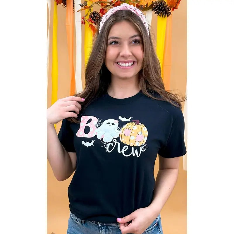 Boo Crew Tee - Halloween Girly Squad Vibes #BooCrew #HalloweenTee #SpookyCute Hoodie, Sweatshirt | DripVista.com