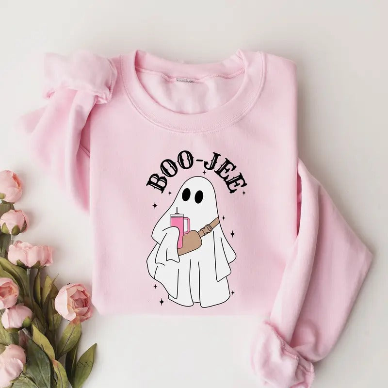 Boo Jee Sweatshirt, Halloween Ghost Sweatshirt, Boo Jee Shirt, Boo-Jee Halloween Shirt, Boo Shirt, Spooky Ghost Shirt, Spooky Season Ghost Sweater, Spooky Vibes Shirt, Halloween Gift Shirt