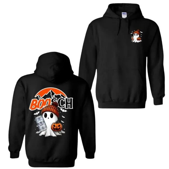 BooSch Light Halloween Boo 2 sides Hoodie for men and women pink hoodie