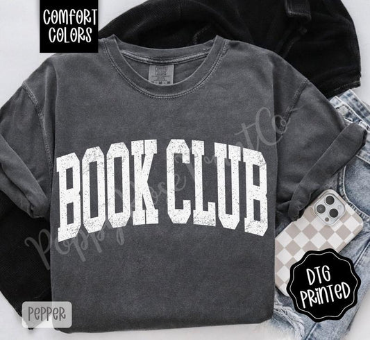 Book Club Comfort Colors TShirt, Trendy Women's Tee