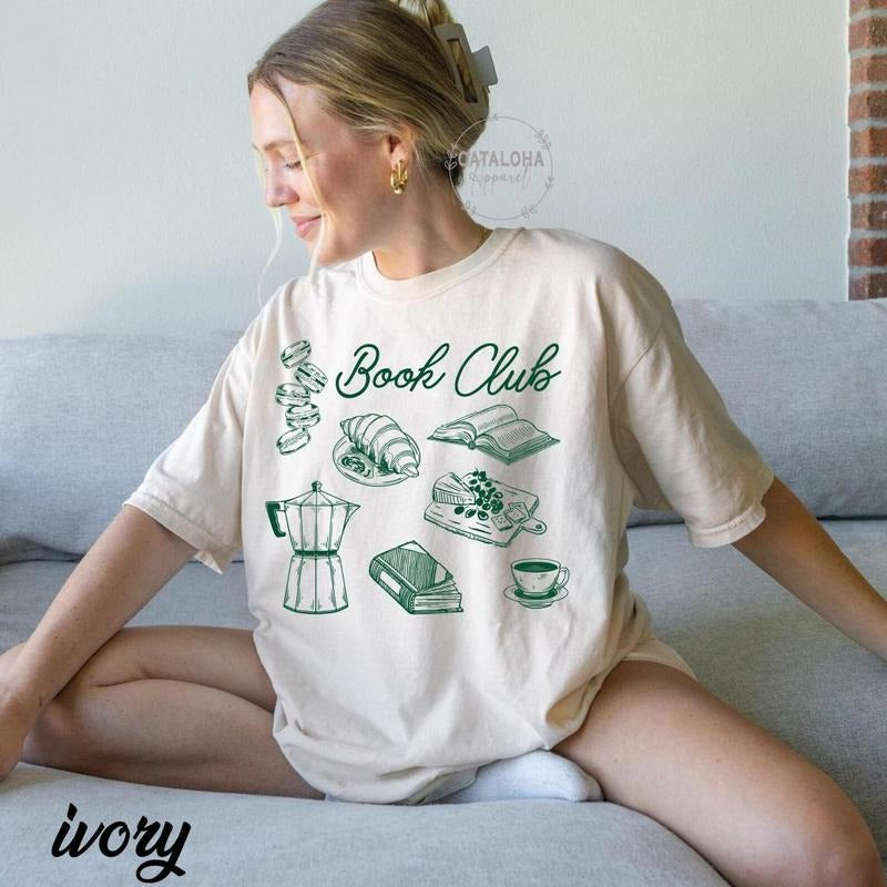 Book Club shirt, Aesthetic Book Club Tee, Book Lover Shirt, Book Lover Gift tee, Bookish tee, subtle reading shirt, Bookworm