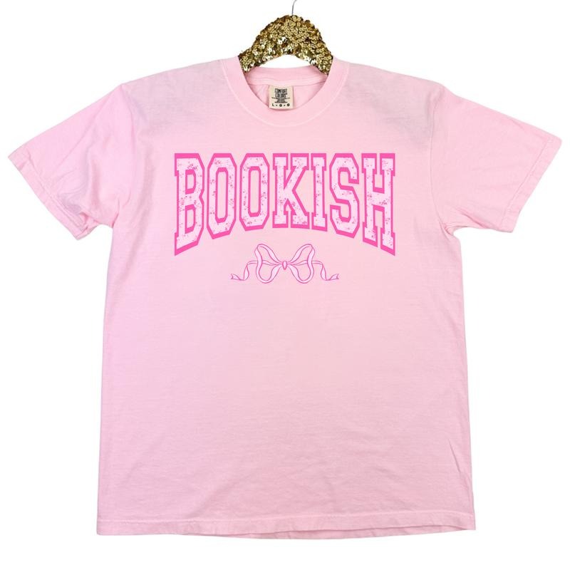 Bookish Bow Coquette Comfort Colors T-Shirt 'NLB' Hoodie, Sweatshirt | DripVista.com