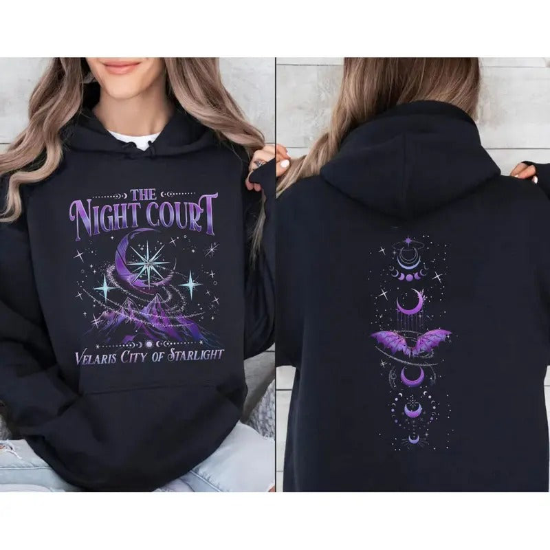 Bookish Gift, The Night Court Hoodie,Velaris City Of Starlight Sweatshirt, Court Of Dreams Shirt, City Of Starlight Acotar Merch Pullover Tee