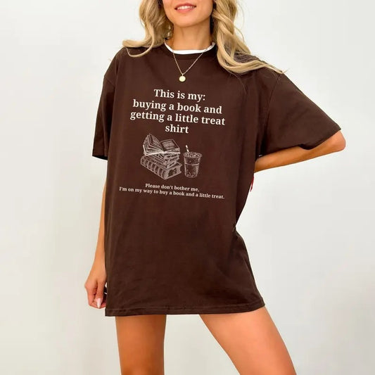 Bookish Tees Buying a book and getting a little treat shirt. Bookish shirt. Retro book shirt. Book lover shirt. Funny book shirt.