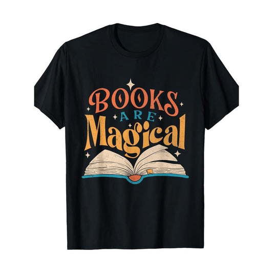 Books are magical - Bookworm Bookworm Library 100% Cotton T-shirt Made in USA