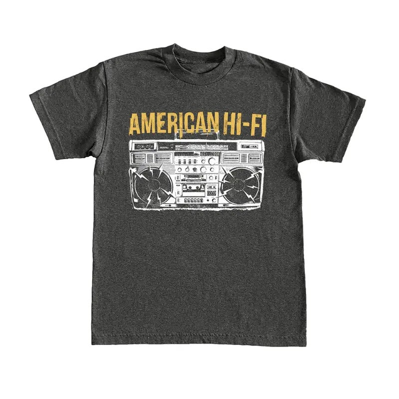 Boombox Heather Grey T-Shirt - Graphic Tee Men's Top Hoodie, Sweatshirt | DripVista.com