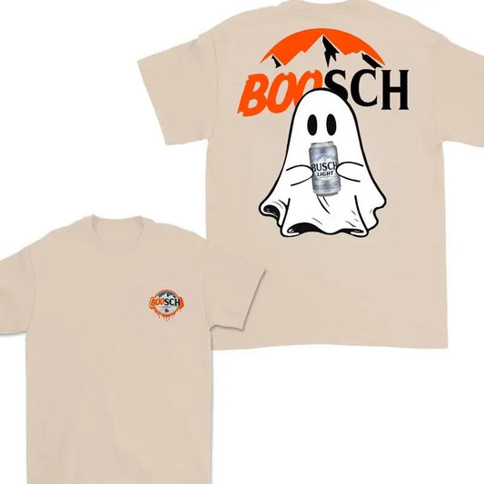 Boosch Light Boo Ghost Cute Halloween Double Sided T-shirt, Boosh Light Boo Ghost Shirt, Busch Light Halloween Shirt For Men And Women , Halloween Cute Ghost Trendy Shirt