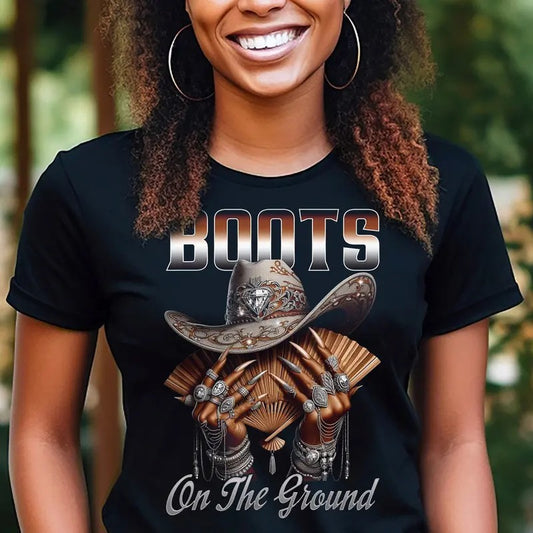 Boots On The Ground T-shirt, Where Them Fans At Shirt, County Line Dance Tees, Girl Grab Your Fans T-shirt, Cowboy Western Cowgirl Shirt, Gift for Her