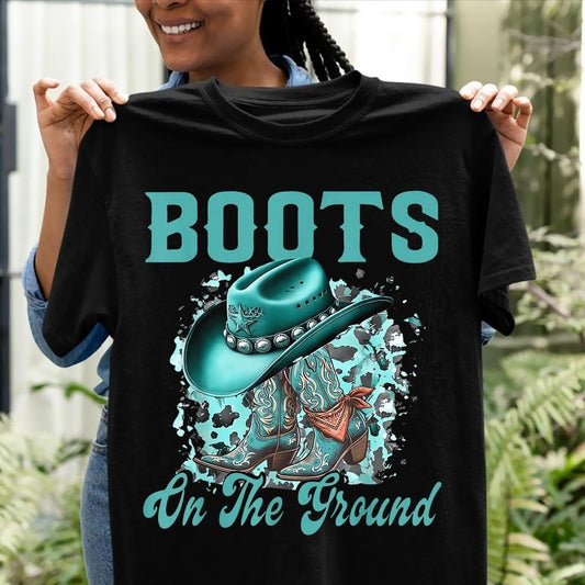 Boots On The Ground T-shirt, Where Them Fans At Shirt, County Line Dance Tees, Girls Grab Your Fans T-shirt, Western Cowgirl Shirt, Gift for Her, Melanin Girl