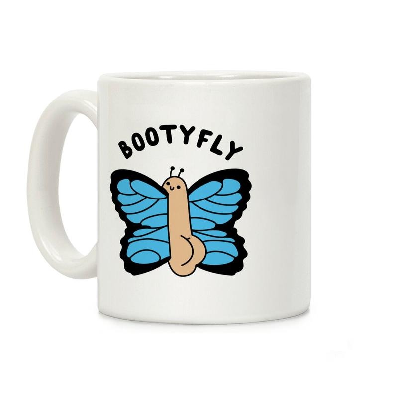 Bootyfly Coffee Mug, Graphic Tees, Funny Coffee Mug Gift