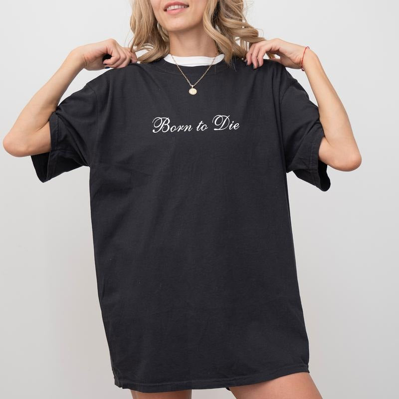 Born To D Shirt, 90s Vintage Tee, Organic Printed Tee, Summertime Graphic T-Shirt, Regular fit, Comfy Fabric Graphic Tee, Women's Tops, Streetwear