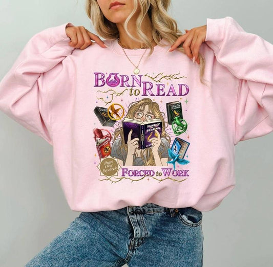Born To Read Bookish Shirt, Funny Reader Book Addict Tee, Hunger game Books Sweater, Hunger games Shirt