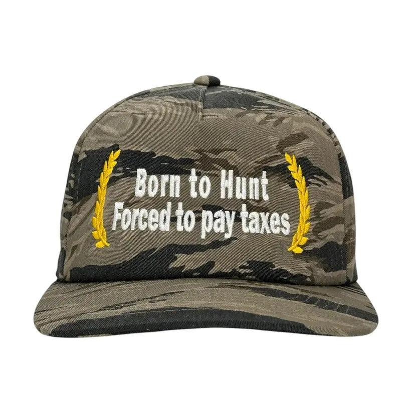 Born to Hunt Forced to Pay Taxes Hat Custom Embroidered T-Shirts, Hoodie, Sweatshirt | DripVista.com