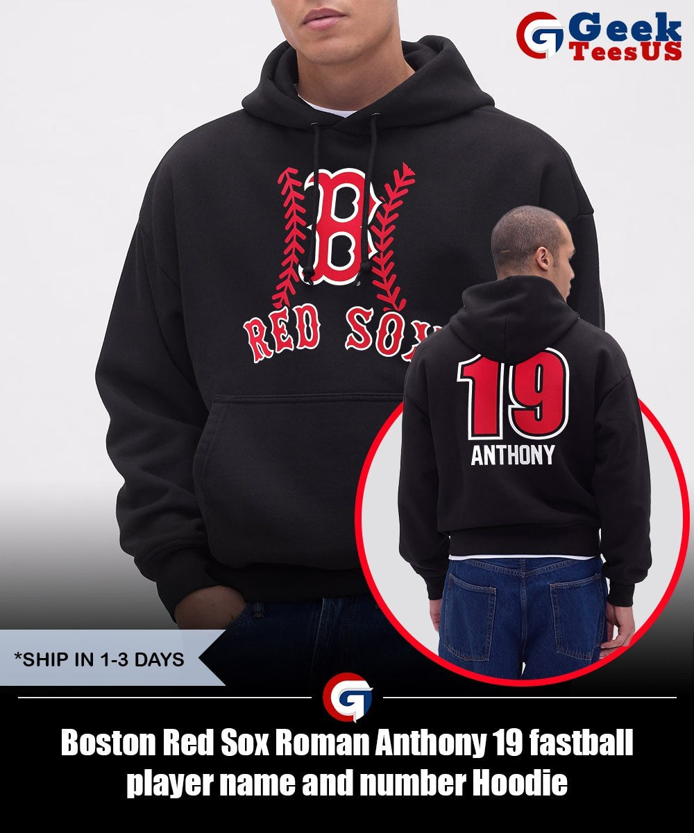 Boston Red Sox Roman Anthony 19 fastball player name and number shirt