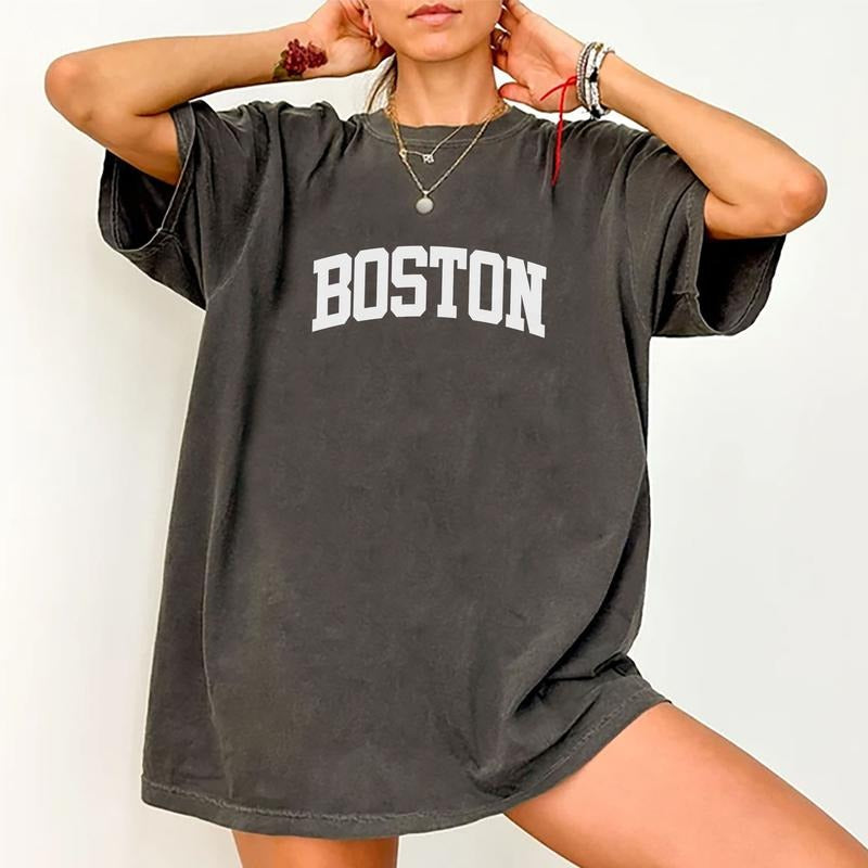 Boston Shirt, Boston Trip Family Unhinged Shirt, Boston City Unisex Graphic Printed Tee, Boston Lover Club T-shirt, Summer Vacation Trip Comfy Fabric Graphic Tee, Women's Tops, Womenswear, Menswear, Cotton Fabric Relaxed Fit Chic Style