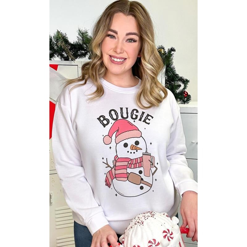 Bougie Slay Snow Girl Graphic Sweatshirt T-Shirts, Hoodie | DripVista.com