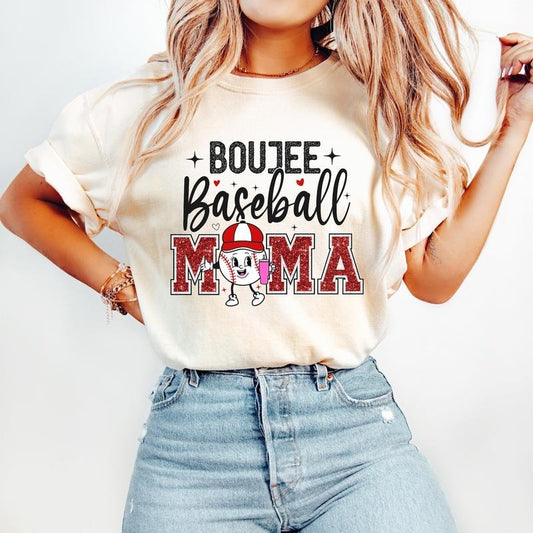 Boujee Baseball Mama T-Shirt, Baseball T-Shirt, Sports T-Shirt