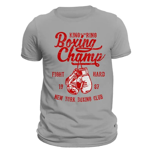 Boxing Champ King Of The Ring Men's T-Shirt Casual Classic