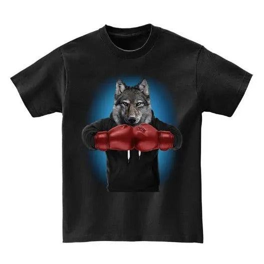 Boxing Wolf, Martial Arts Fighter Warrior - Short Sleeve Unisex, Men Made in USA T-Shirts, Hoodie, Sweatshirt | DripVista.com
