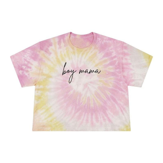 Boy Mama Tie-Dye Crop Top, Boy Mama Crop Shirt, Mom Crop Top, Mommy Shirt, Mama T-Shirt, Cute Mom Shirt, Mother's Day Gift, Trendy Mom